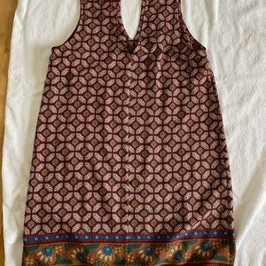 Soprano Red and White Mini Sundress Halter Sleeveless